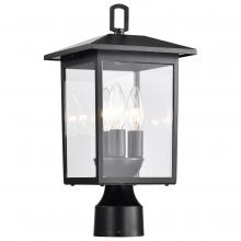 Nuvo 60/5932 - Jamesport Collection Outdoor 15 inch Post Light Pole Lantern; Matte Black with Clear Glass
