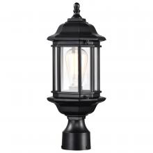 Nuvo 60/6116 - Hopkins Outdoor Collection 16 inch Small Post Light Pole Lantern; Matte Black Finish with Clear
