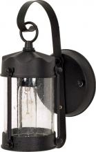 Nuvo 60/635 - 1 Light 11" - Piper Lantern with Clear Seeded Glass - Textured Black Finish