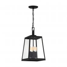 Nuvo 60/6584 - Halifax - 4 Light Hanging Lantern - with Clear Glass - Matte Black Finish