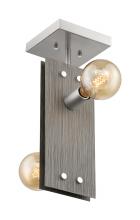Nuvo 60/7221 - Stella - 2 Light Semi-Flush with- Driftwood and Brushed Nickel Accents Finish
