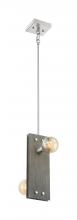 Nuvo 60/7222 - Stella - 2 Light Pendant with- Driftwood and Brushed Nickel Accents Finish