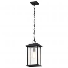 Nuvo 60/7377 - Sullivan Collection Outdoor 16 inch Hanging Light; Matte Black Finish with Clear Seeded Glass
