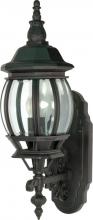 Nuvo 60/887 - Central Park - 1 Light 20" Wall Lantern with Clear Beveled Glass - Textured Black Finish