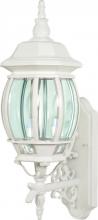 Nuvo 60/888 - Central Park - 3 Light 22" Wall Lantern with Clear Beveled Glass - White Finish