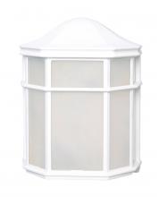 Nuvo 62/1416 - LED Cage Lantern Fixture; White Finish with White Linen Acrylic