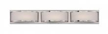 Nuvo 62/313 - Mercer - (3) LED Wall Sconce with Frosted Glass - Polished Nickel Finish