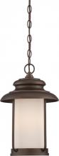 Nuvo 62/635 - Bethany - LED Hanging Lantern with Satin White Glass - Mahogany Bronze Finish