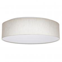 Nuvo 62/998 - 15 inch; CCT Selectable; Fabric Drum LED Decor Flush Mount Fixture; Beige Fabric Shade; Acrylic