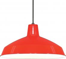 Nuvo SF76/663 - 1 Light - 16" Pendant with Warehouse Shade - Red Finish