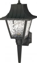 Nuvo SF77/852 - 1 Light - 18" Mansard Lantern withTextured Acrylic Panels - Black Finish