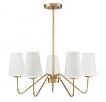 Savoy House Meridian M10060NB - 5-Light Chandelier in Natural Brass