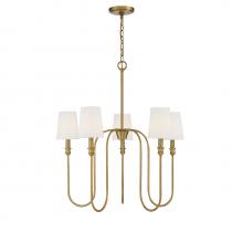 Savoy House Meridian M10077NB - 5-Light Chandelier in Natural Brass