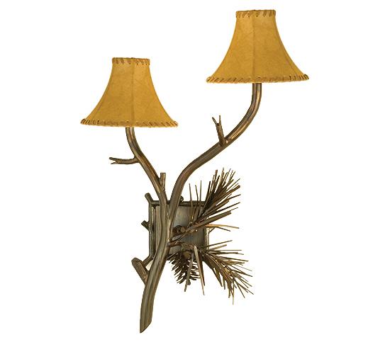 15" Wide Lone Pine 2 LT Wall Sconce