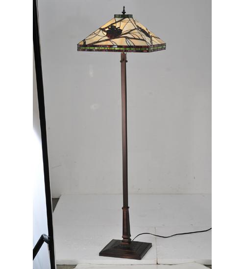 60" High Pinecone Mission Floor Lamp