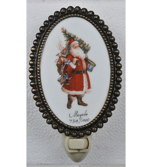 3.5"W Christmas Comin to Town Fused Oval Night Light