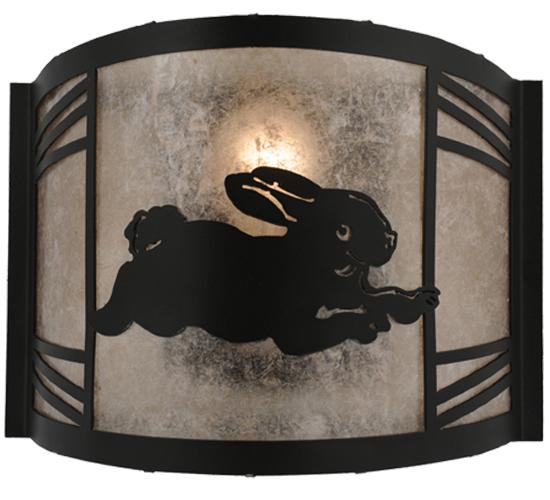 12"W Rabbit on the Loose Right Wall Sconce