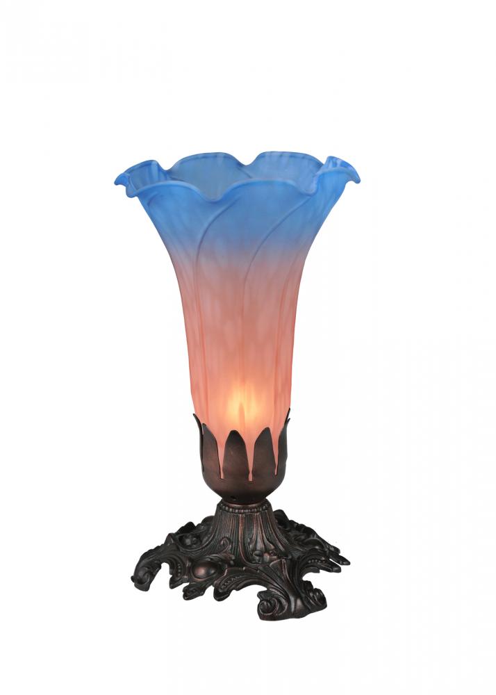 8" High Pink/Blue Accent Lamp