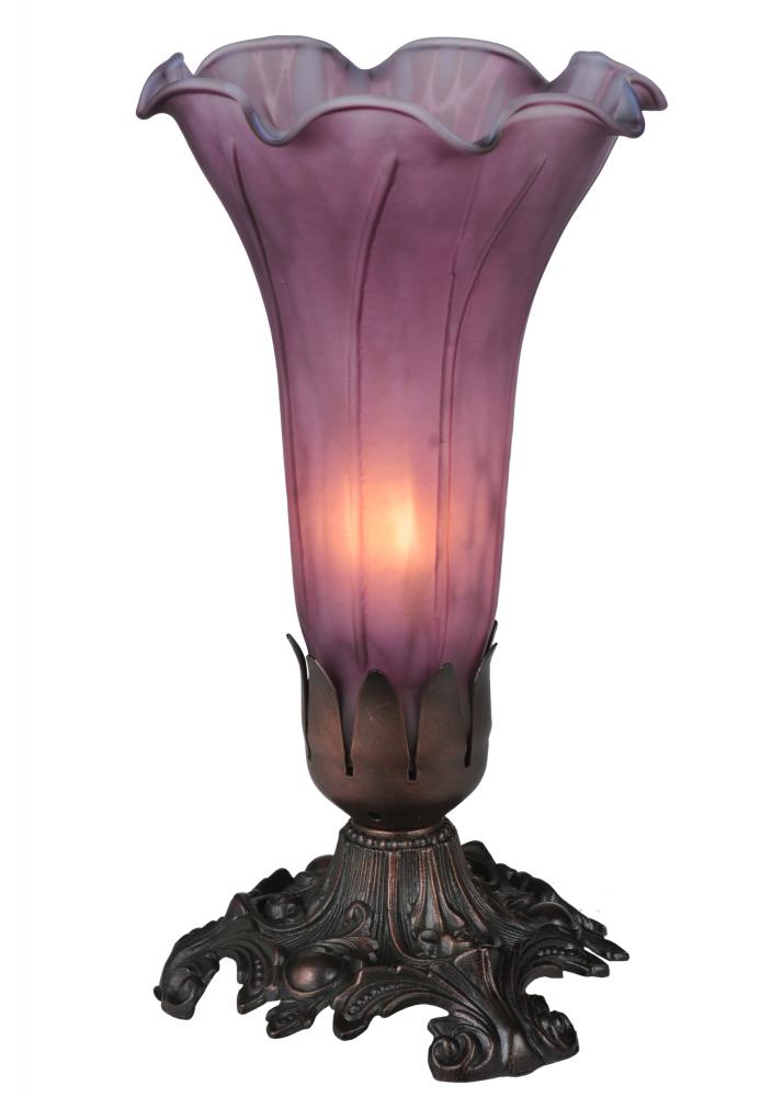 7.5" High Lavender Pond Lily Mini Lamp