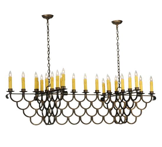 71"L Picadilly 23 LT Oblong Chandelier