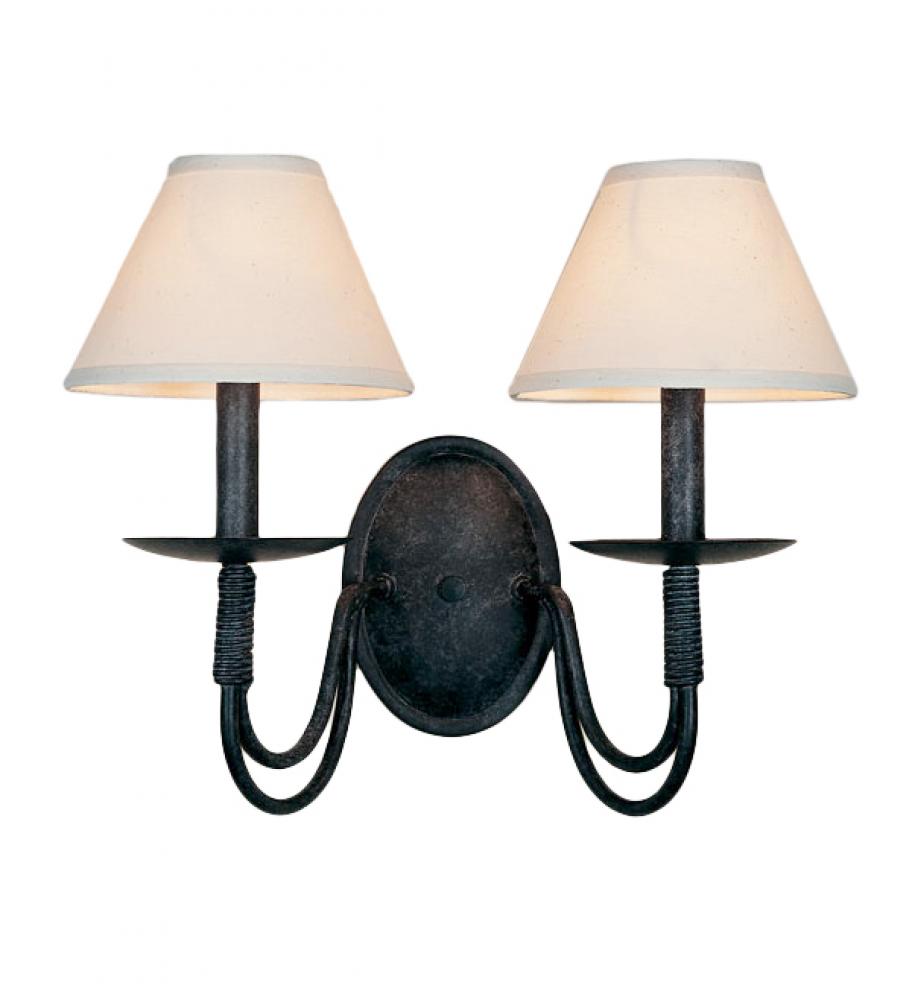 16" Wide Bell 2 Light Wall Sconce