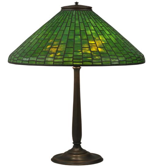 22.5"H Tiffany Geometric W/ Makers Mark Table Lamp