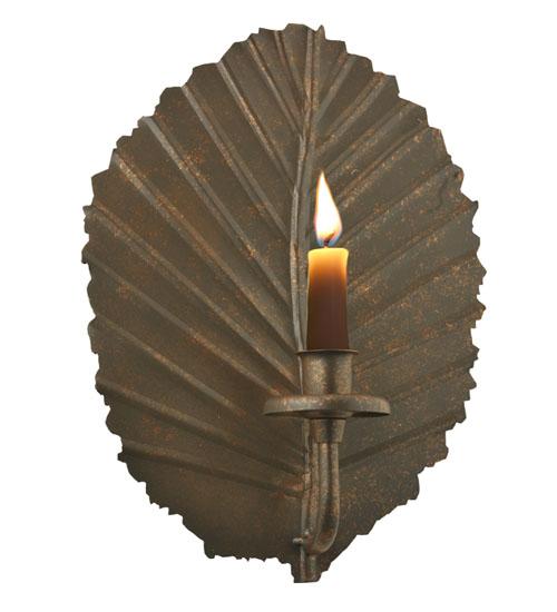 8" Wide Nicotiana Leaf Wall Mount Candle Holder