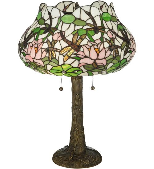 22.5"H Dragonfly Flower Table Lamp