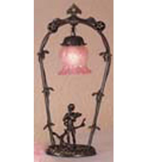19" High Pink Cherub with Violin Mini Lamp