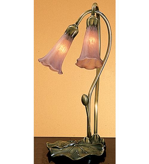 16" High Lavender Pond Lily 2 LT Accent Lamp