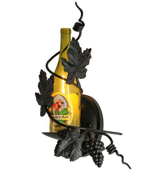 9"W Tuscan Vineyard Personalized Wine Bottle Wall Sconce