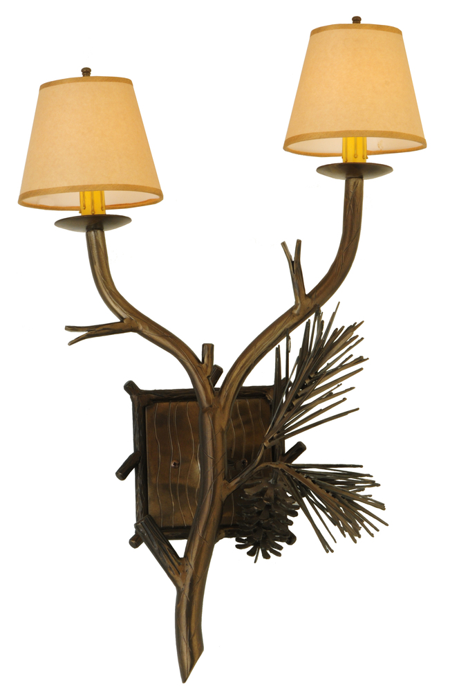 26" High Lone Pine 2 Light Wall Sconce