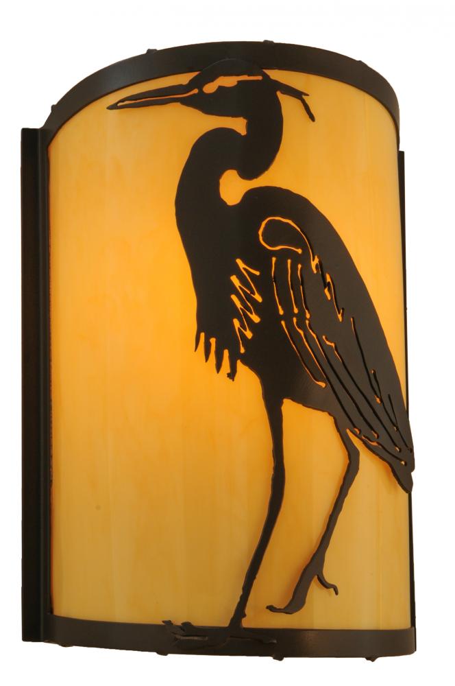 8" Wide Heron Wall Sconce