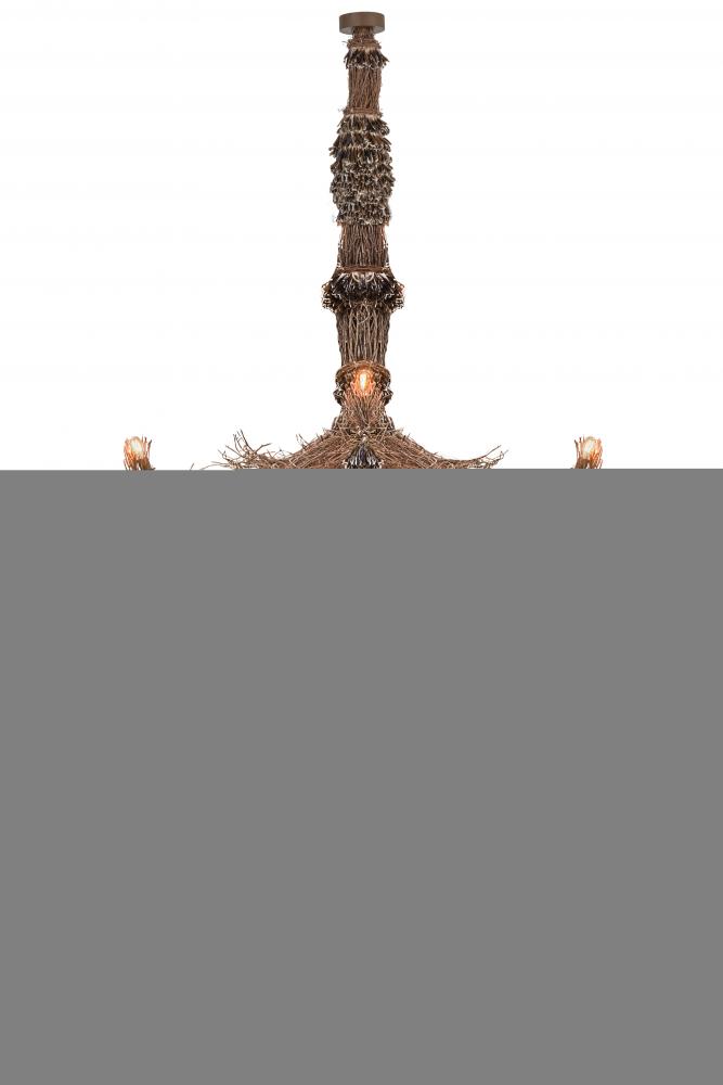 110" Wide Terres Canard 18 Light Two Tier Chandelier