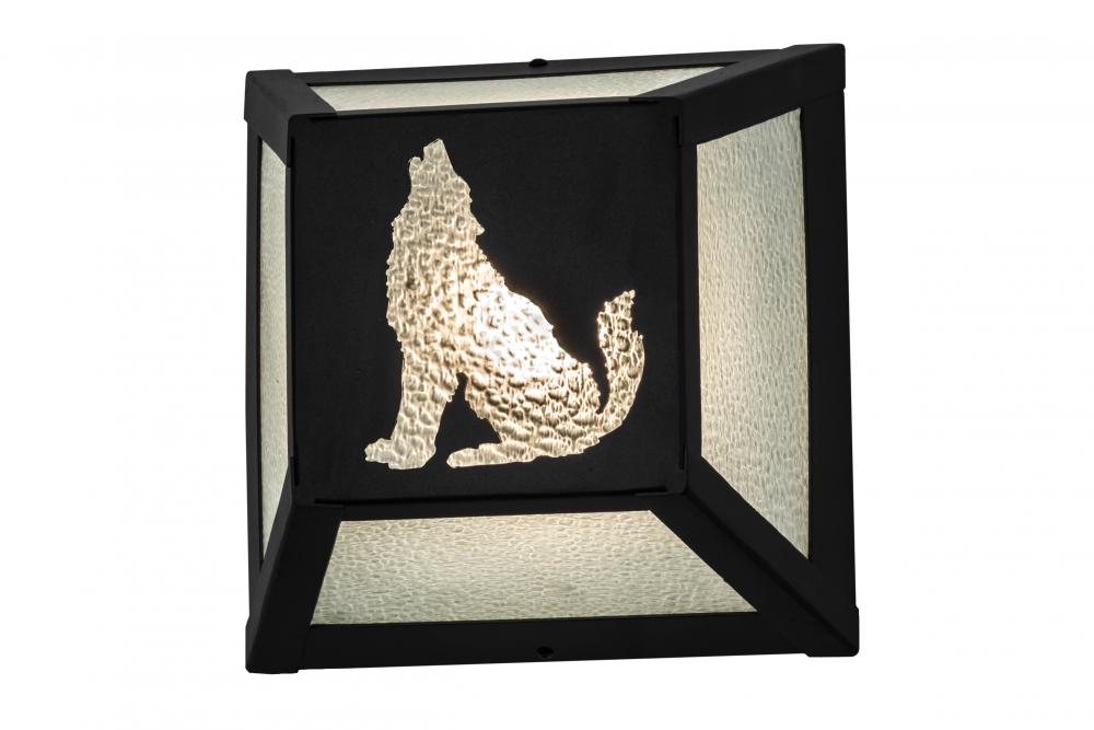 10"W Lone Wolf Wall Sconce