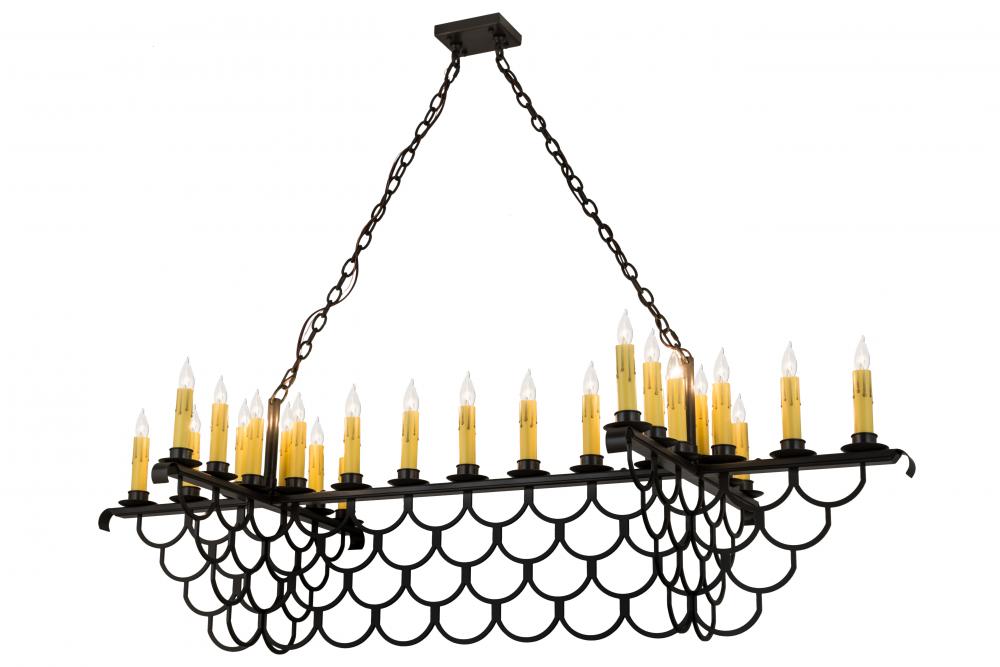 71"L Picadilly 23 LT Oblong Chandelier