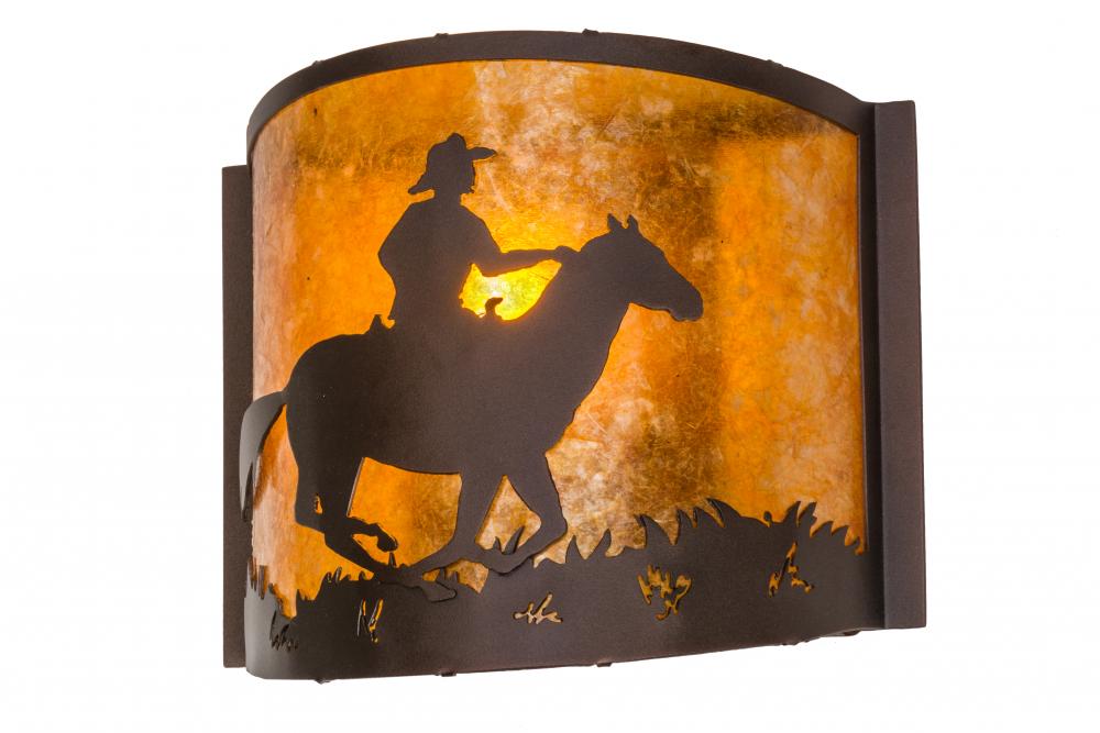 12" Wide Cowboy Wall Sconce