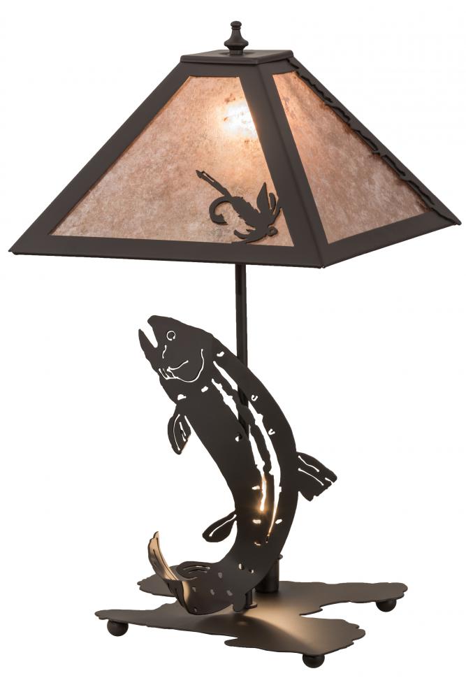 21.5" High Leaping Trout Table Lamp