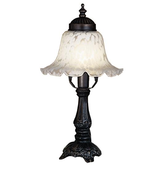 12.5"H Bell White Mini Lamp