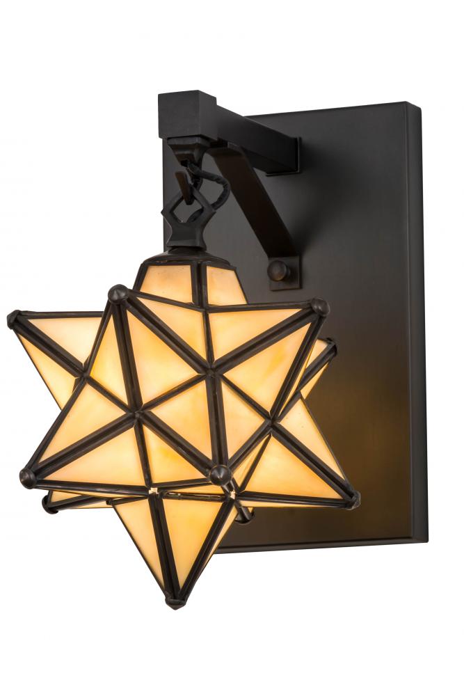 8" Wide Moravian Star Wall Sconce