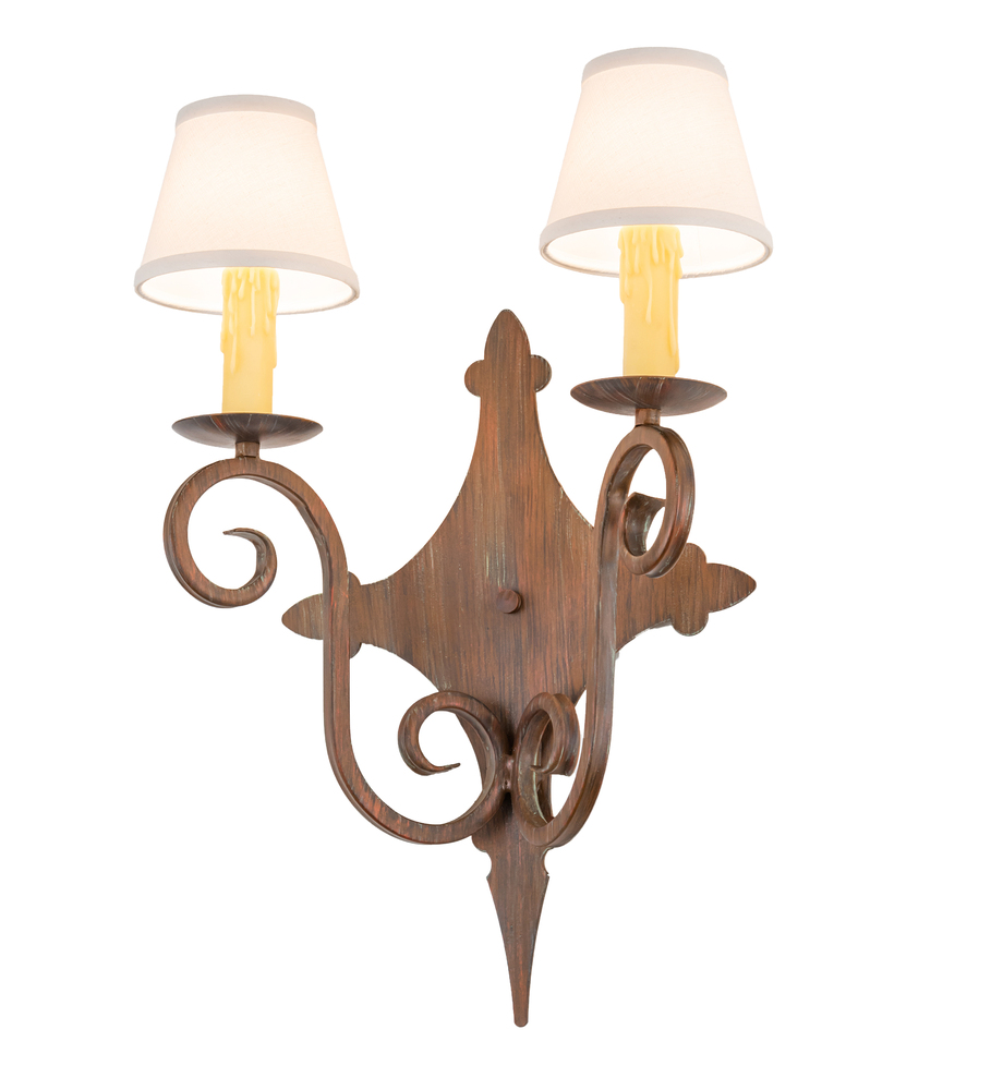 15" Wide Angelique 2 Light Wall Sconce