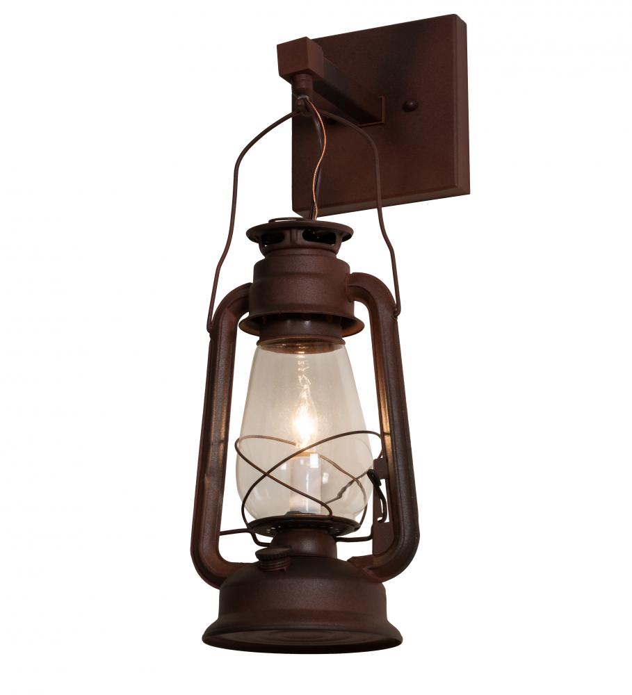 7" Wide Miners Lantern Wall Sconce