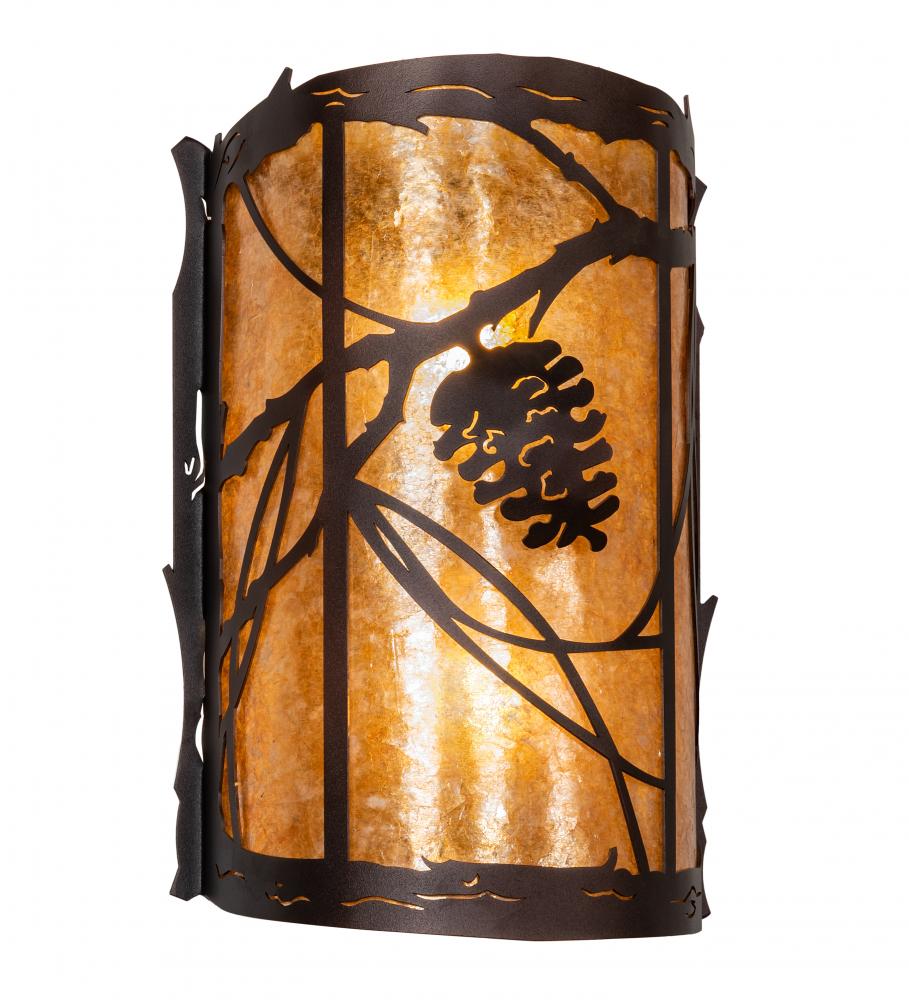 10" Wide Whispering Pines Left Wall Sconce