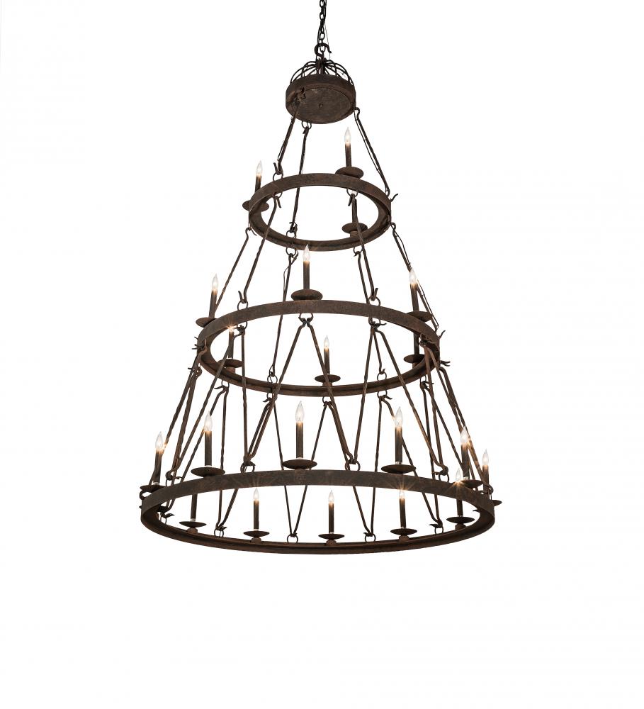 54" Wide Lakeshore 21 Light Three Tier Chandelier