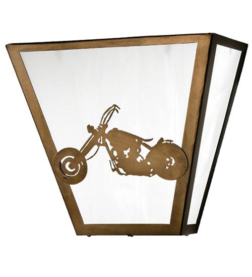 13"W Motorcycle Wall Sconce