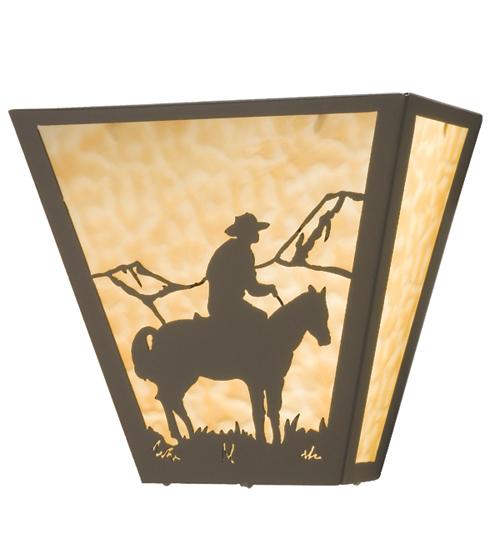 13" Wide Cowboy Wall Sconce