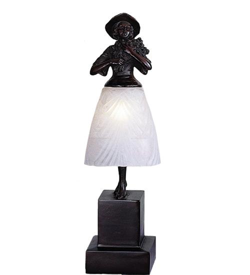 16" High Silhouette Lady with Bouquet Accent Lamp