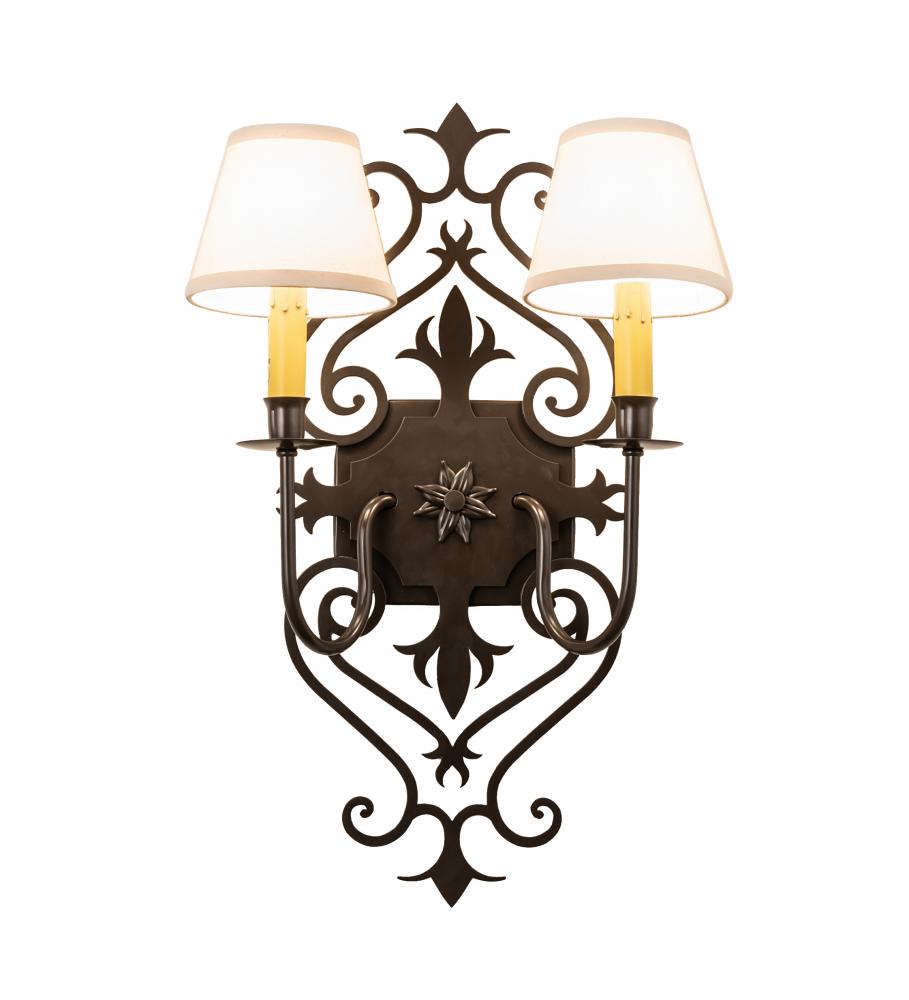 14" Wide Louisa 2 Light Wall Sconce