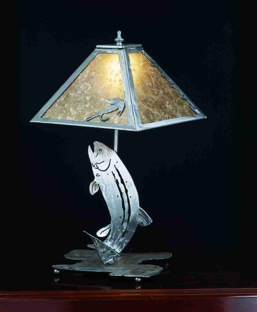 21" High Leaping Trout Table Lamp