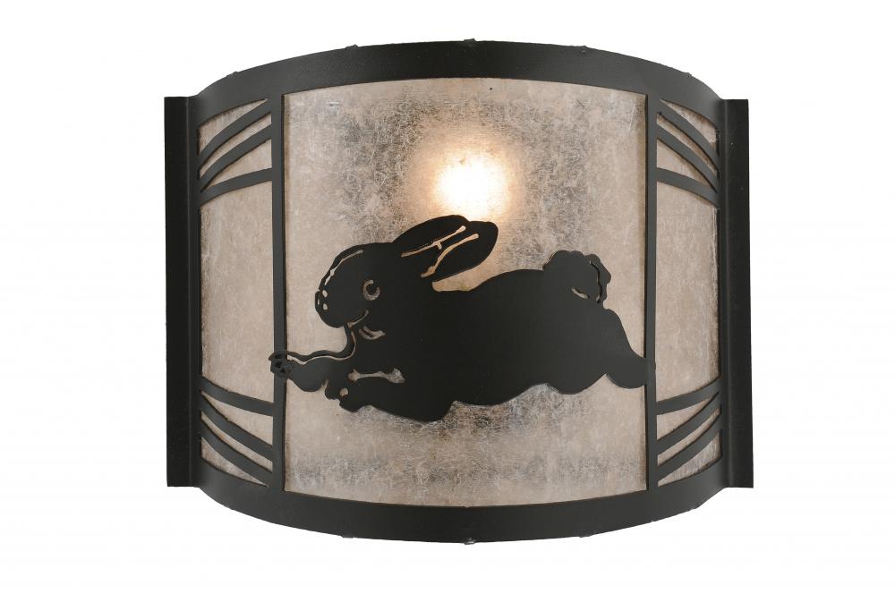 12" Wide Rabbit on the Loose Left Wall Sconce